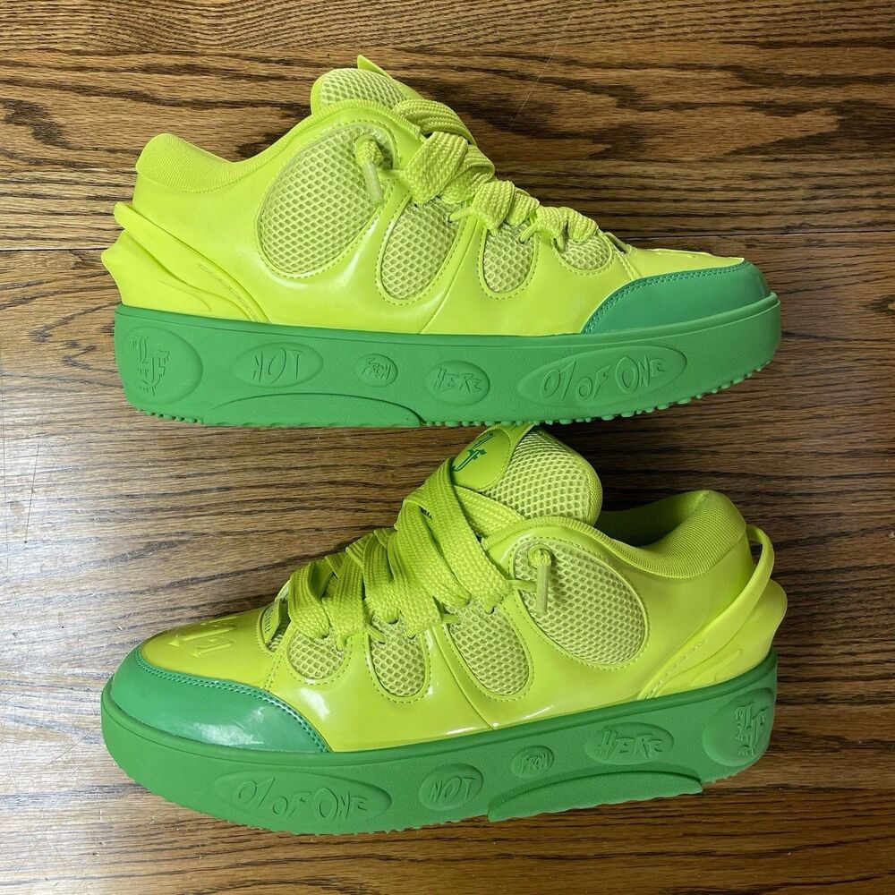 Puma La France Assist Slime Green Lime LaMelo Ball Shoe Sneaker Size 13 Mens NEW - Picture 2 of 7